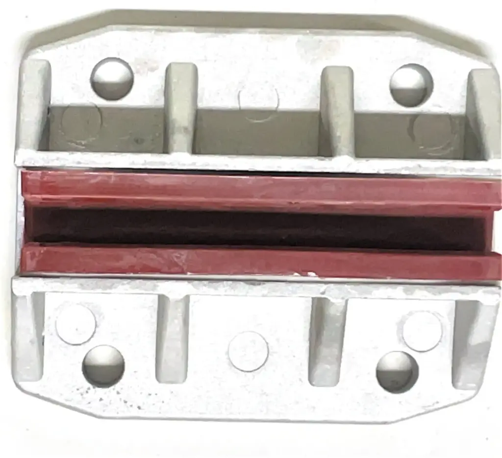 ZAPATA RIEL GRIS/ROJO 10MM 