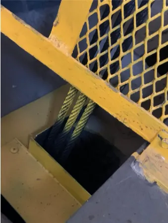 Pintar niveles de piso en cables de tracción